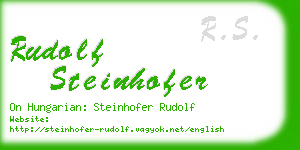 rudolf steinhofer business card